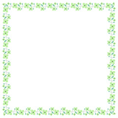 vector hand-drawn spring floral frame concept