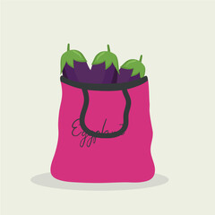 Flat Design Illustration with Eco Bag 
at Beetroot	