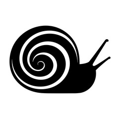 Simple snail isolated black icon