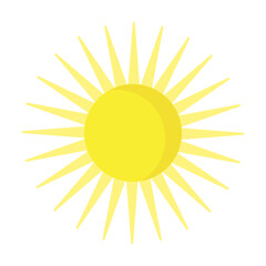 Vector sun icon vector symbol on white background