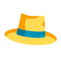 vector tourist hat accessory on white background