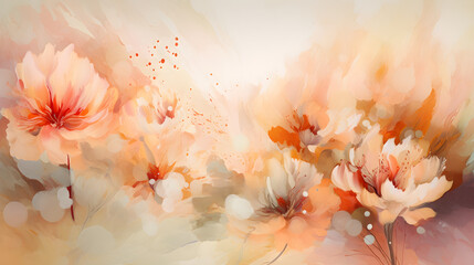 soft orange peach abstract floral background