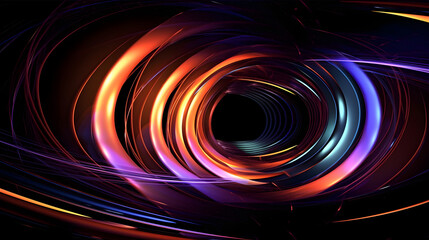 Obraz premium Artistic style rotating circle aperture geometric abstract graphic poster web page PPT background