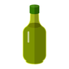 vector beer bottle icon isolated white background