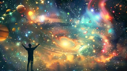 Embracing the Cosmos - Law of Attraction Visualization