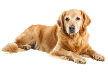Golden Retriever, isolated on transparent background, Generative AI