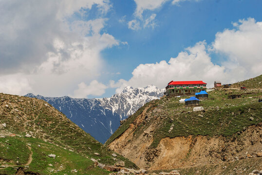 A lonely house at the top of Lake Saif-ul-Malook, Naran KPK Pakistan.