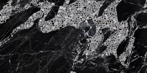 black marble and terrazzo texture, polished digital tile surface for floor tile © Vidal