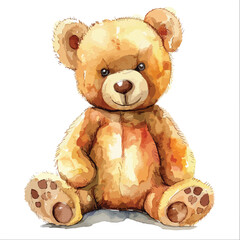 Watercolor Teddy Bear Clipart