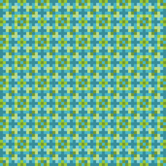 Abstract Islamic Geometric Pattern Pixel Design