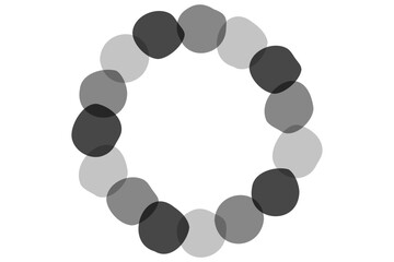 モノクロのシンプルな流体で構成されたフレーム