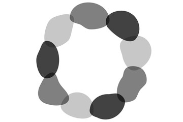 モノクロのシンプルな流体で構成されたフレーム