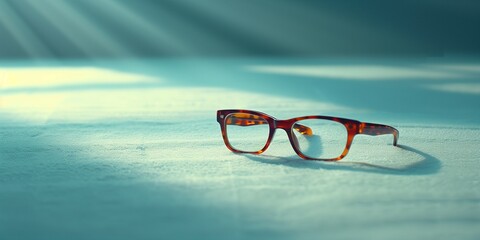 eyeglasses isolated on solid background 
