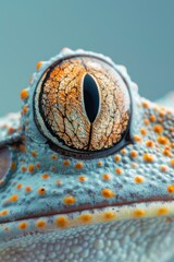 Macro photography of a frog's eyes
