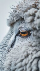 Fototapeta premium Macro photography of a sheep eyes
