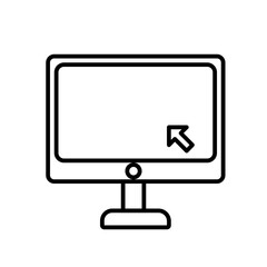 school laptop in line style