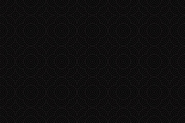 Seamless circle line geometry decoration pattern. Vector