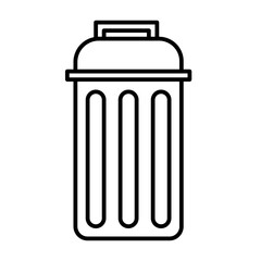 rubbish bin in line style