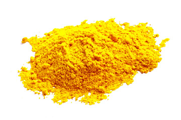 Turmeric powder isolated. Curcuma longa Linn. Turmeric Powder, Turmeric. Organic turmeric dry powder