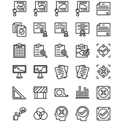 Assessment Icon in Line Style