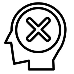 Obraz premium wrong mindset line style