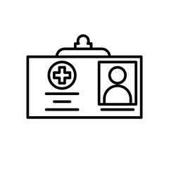 Obraz premium ID card line style