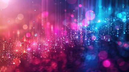 Abstract digital artwork with network connections and energy spheres.