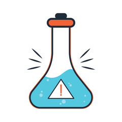 Dangerous icon vector image on white background can be used for lab