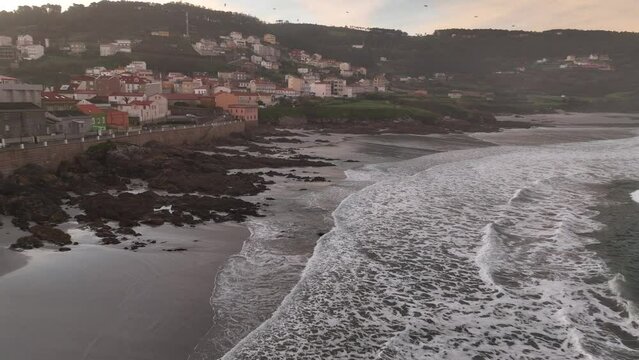 Amanecer en Caion un pueblo de Galicia