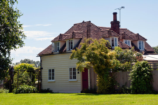 FAVERSHAM, KENT, UK - JUNE 26, 2011:   Exterior view of pretty house in the town