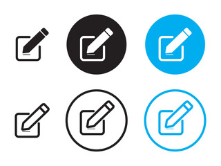 edit pen icon, create modify pen sign button, editing text file document icons, Pencil icon, sign up icon, Notepad edit document with pencil icon.