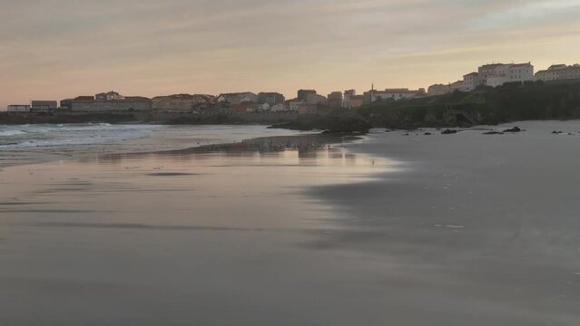 Amanecer en Caion un pueblo de Galicia