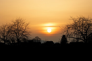 Sonnenuntergang Abendsonne Dämmerung orange