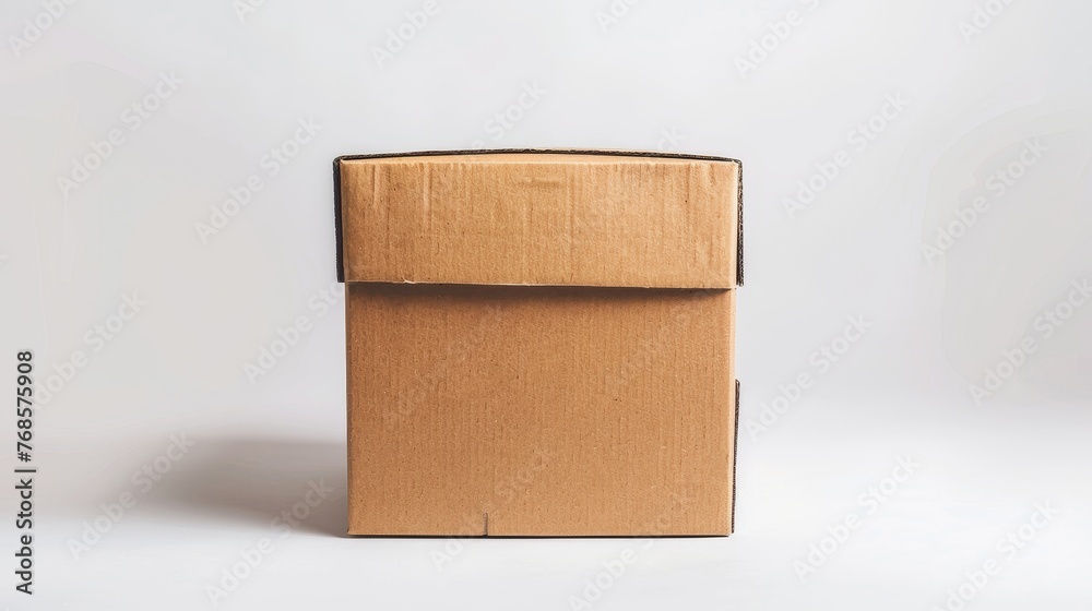 Poster box with a closed lid isolated on white
