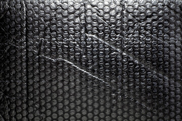 black bubble wrap plastic texture background