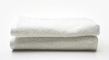 Background of white towel isolated on white