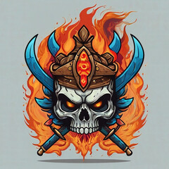 Cartoon skull illustration