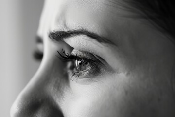 Obraz premium closeup of brides eye with a tear welling