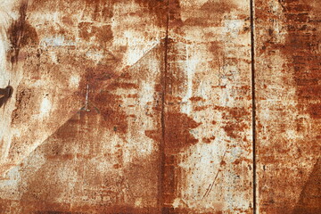 Texture of old and rusty iron. Rusty metal products.