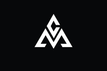 letter m logo, letter c logo, letter cm logo, diamond logo, letter w logo, logomark - obrazy, fototapety, plakaty