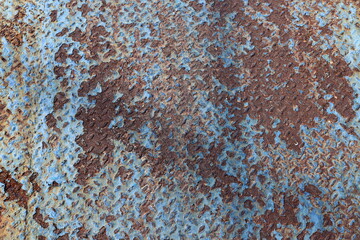 Texture of old and rusty iron. Rusty metal products.