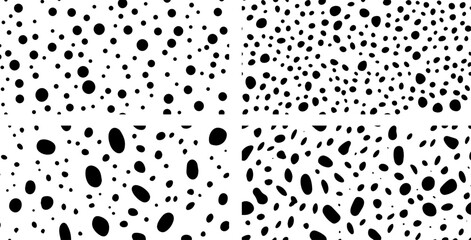 polka dot pattern vector illustration silhouette for laser cutting cnc, engraving, decorative clipart, black shape outline