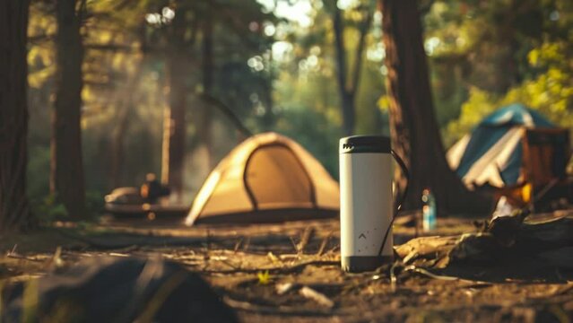 Dont let the bugs bother you on your next camping trip with this lightweight and compact bug repellent mockup providing protection from pesky insects.