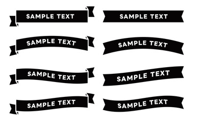 Obraz premium リボン シンプル セット イラスト 素材 シルエット