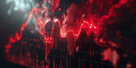 Global Finance Crises Analyzing the Downward Trend of Red Graphs Amidst Economic Turbulence