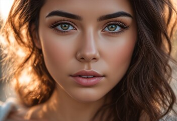 Obraz premium A Portrait Of Breathtakingly Gorgeous, Exotic, Beautiful Woman. 