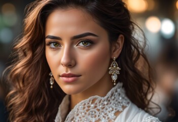 A Portrait Of Breathtakingly Gorgeous, Exotic, Beautiful Woman.
