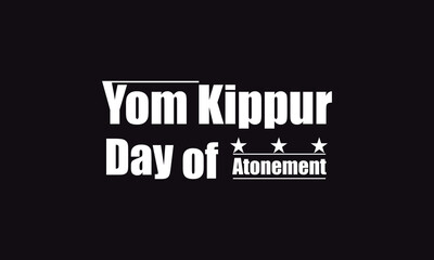 Yom Kippur  Day of Atonement unique text design