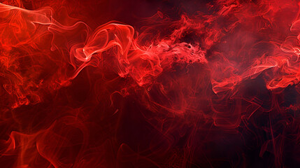 Red smoke on a black background. Background from the smoke of vape ,Abstract background of red smoke waves