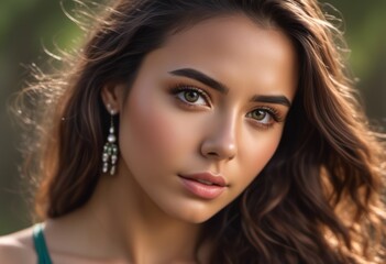 A Portrait Of Breathtakingly Gorgeous, Exotic, Beautiful Woman.
